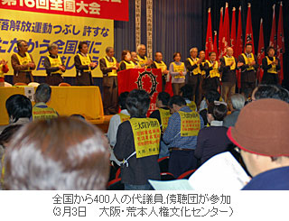 400人の代議員、傍聴団が参加した16回全国大会